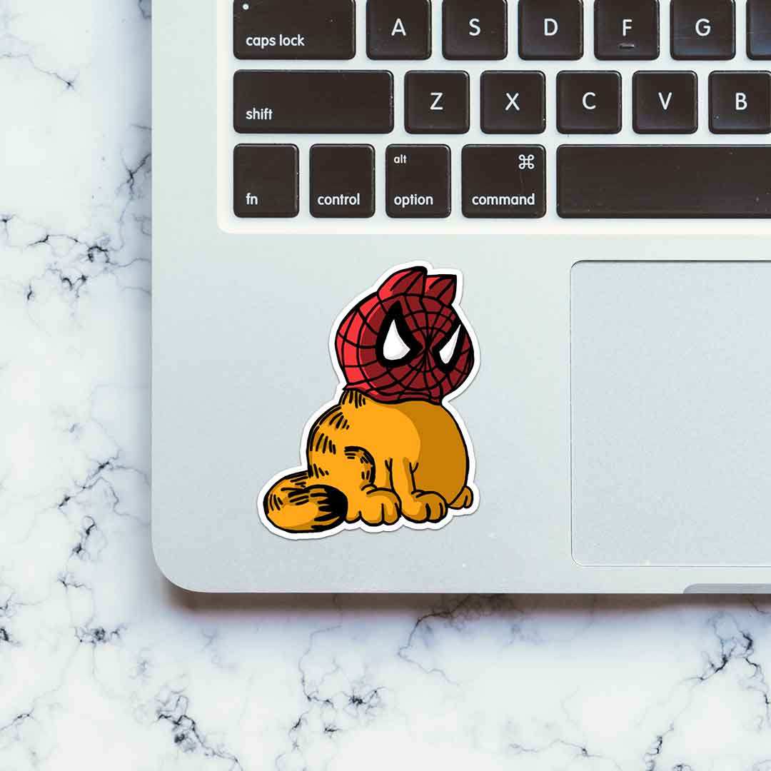Spider Cat Sticker waterproof vinyl decal for laptop, bike, car & bottle