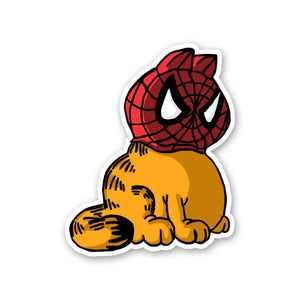 Spider Cat Sticker waterproof vinyl decal for laptop, bike, car & bottle