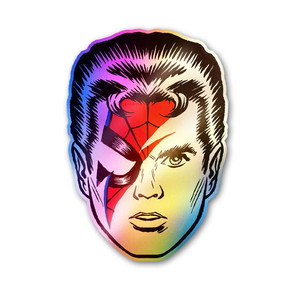 Spiders From Mars Holographic Stickers waterproof vinyl decal for laptop, bike, car & bottle