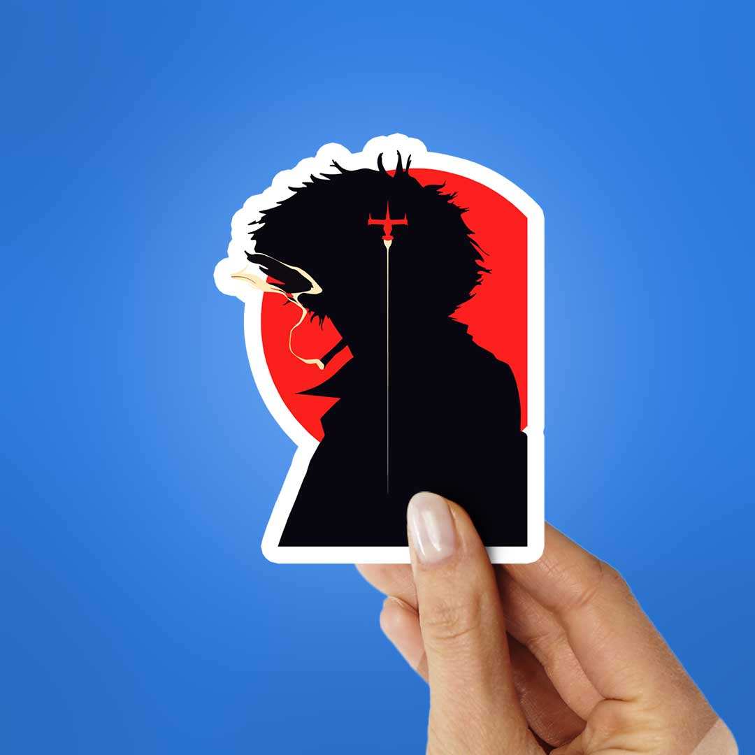 Spike Spiegel Sticker waterproof vinyl decal for laptop, bike, car & bottle