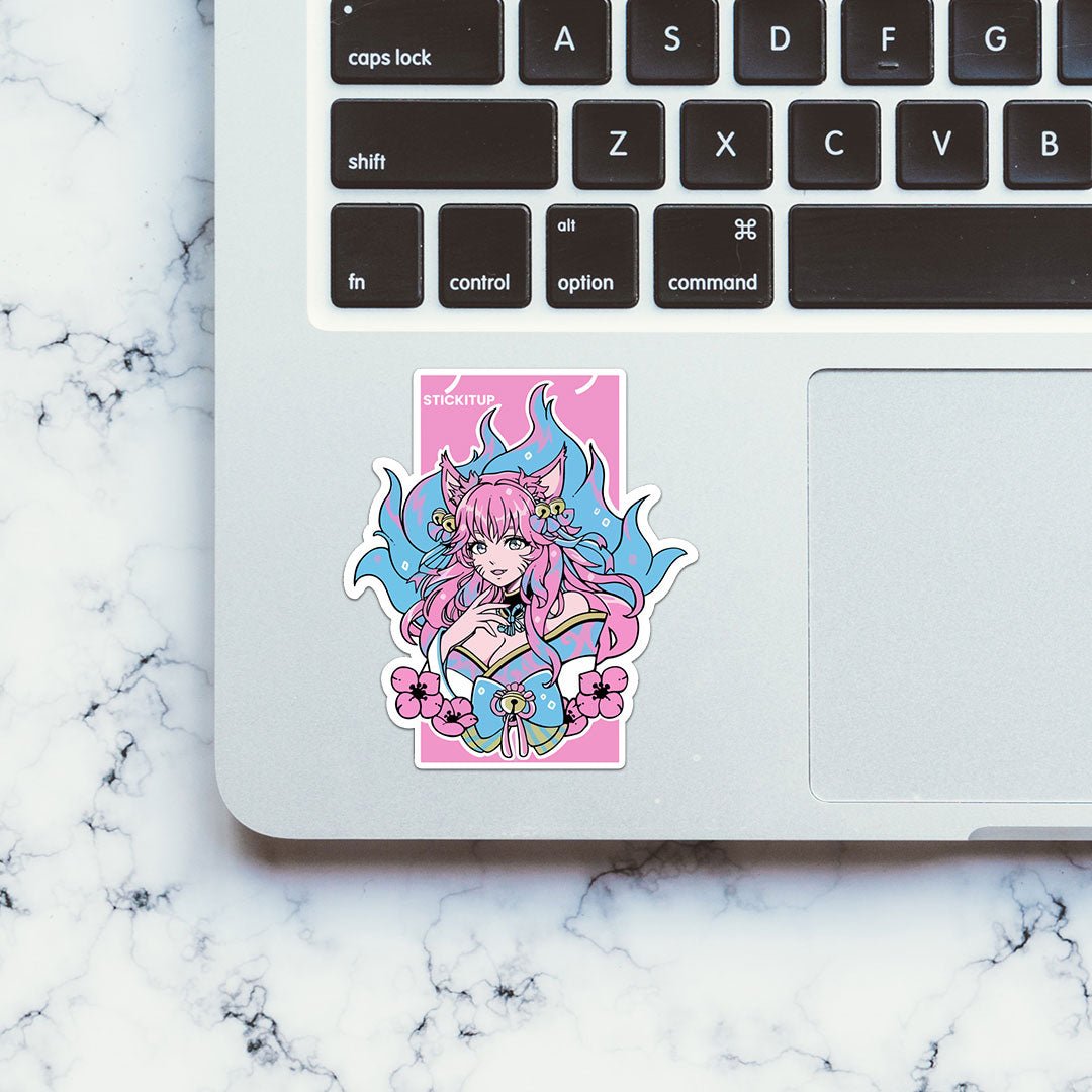 Spirit Ahri Sticker waterproof vinyl decal for laptop, bike, car & bottle