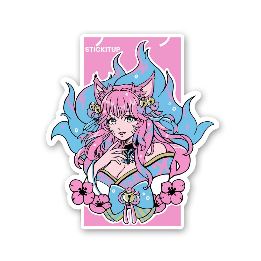 Spirit Ahri Sticker waterproof vinyl decal for laptop, bike, car & bottle