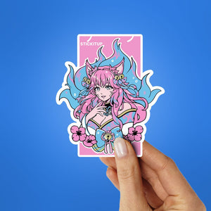 Spirit Ahri Sticker waterproof vinyl decal for laptop, bike, car & bottle
