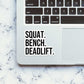 Squat Bench Dead Lift Sticker waterproof vinyl decal for laptop, bike, car & bottle