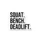 Squat Bench Dead Lift Sticker waterproof vinyl decal for laptop, bike, car & bottle