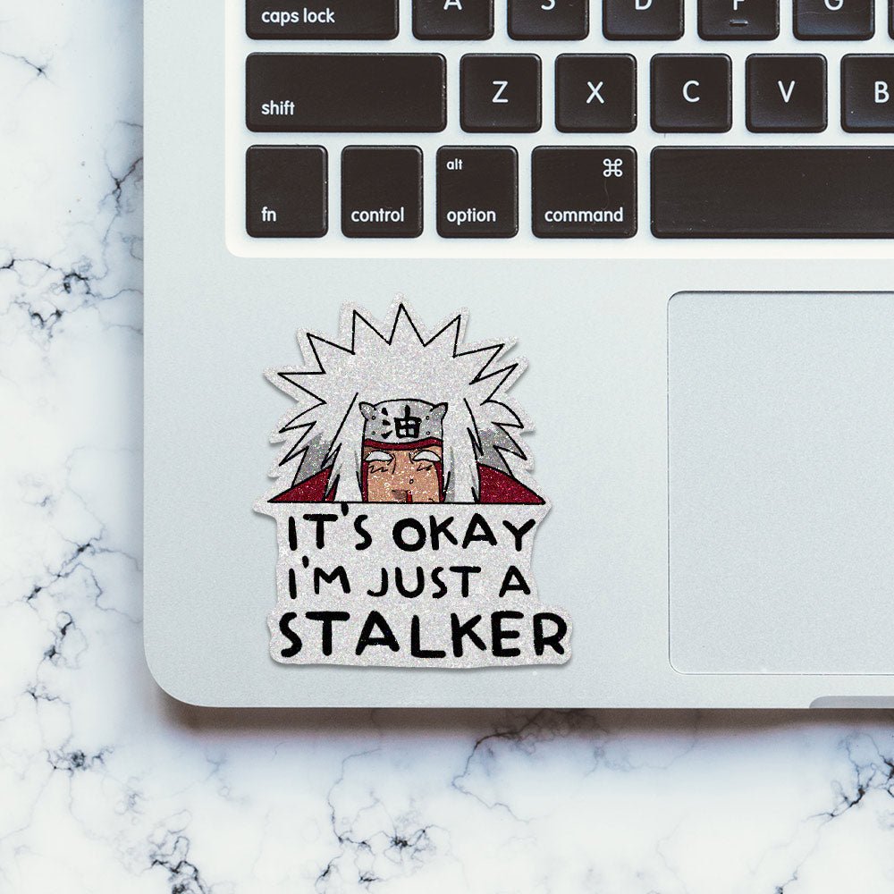 Stalker Glitter Sticker waterproof vinyl decal for laptop, bike, car & bottle