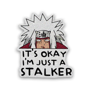 Stalker Glitter Sticker waterproof vinyl decal for laptop, bike, car & bottle