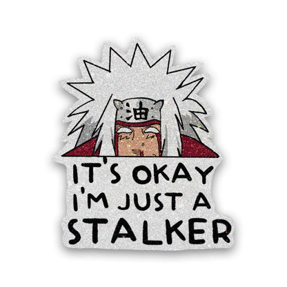 Stalker Glitter Sticker waterproof vinyl decal for laptop, bike, car & bottle