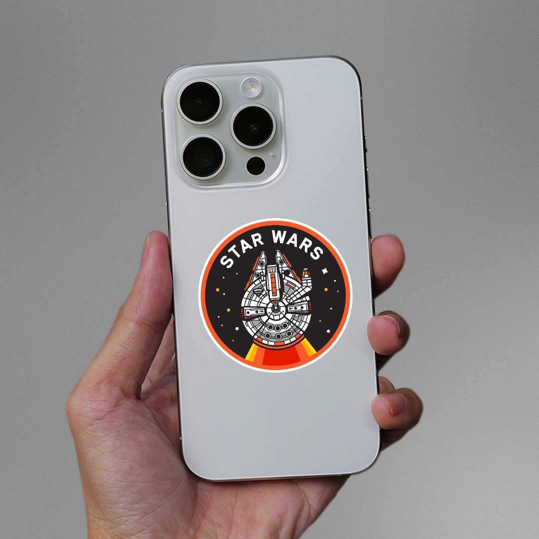 Star Wars Ship Sticker waterproof vinyl decal for laptop, bike, car & bottle