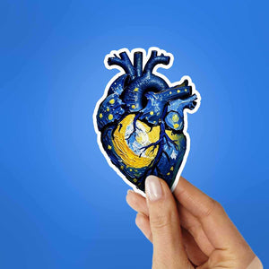 Starry Heart Sticker waterproof vinyl decal for laptop, bike, car & bottle