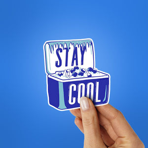 Stay Cool Sticker waterproof vinyl decal for laptop, bike, car & bottle