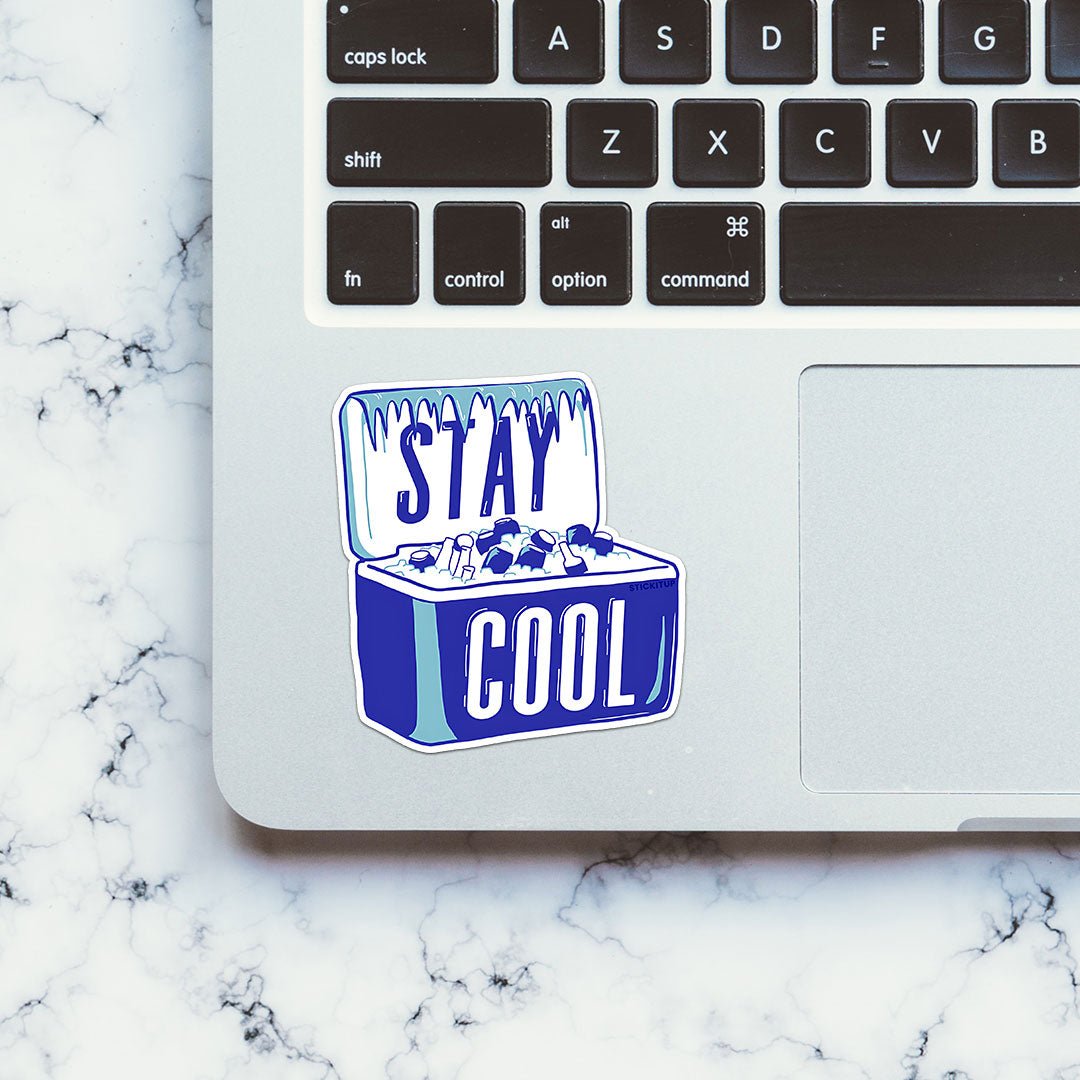 Stay Cool Sticker waterproof vinyl decal for laptop, bike, car & bottle