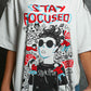 STAY FOCUSED OVERSIZED T - SHIRT waterproof vinyl decal for laptop, bike, car & bottle