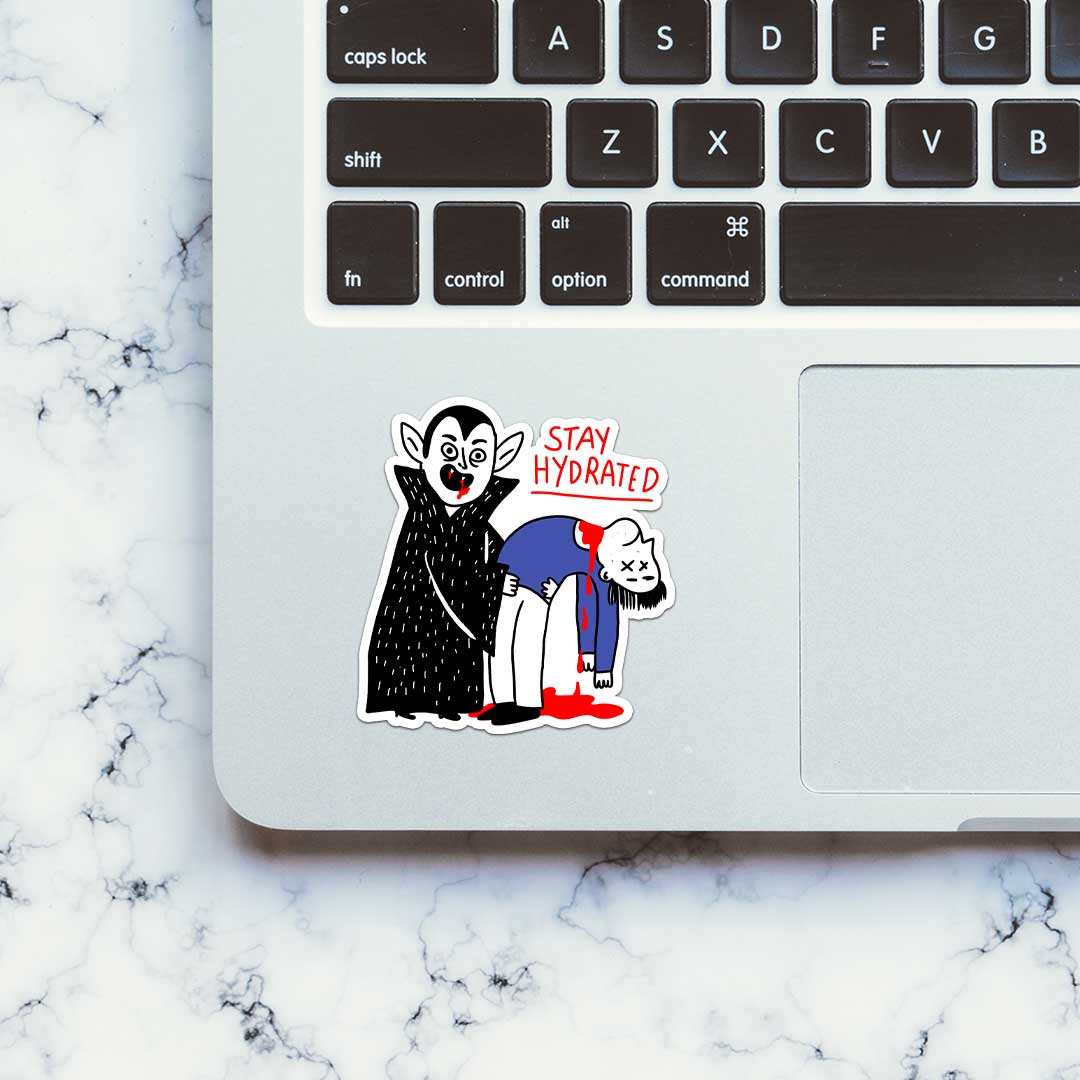 Stay Hydrated Sticker waterproof vinyl decal for laptop, bike, car & bottle