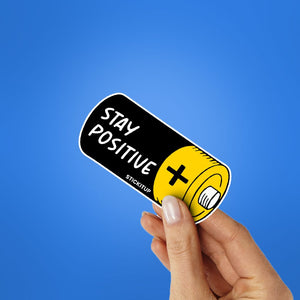 Stay Positive 1.0 Sticker waterproof vinyl decal for laptop, bike, car & bottle