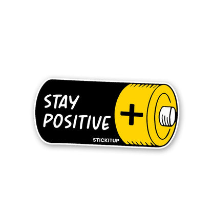 Stay Positive 1.0 Sticker waterproof vinyl decal for laptop, bike, car & bottle