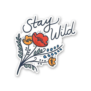 Stay Wild 0.1 Sticker waterproof vinyl decal for laptop, bike, car & bottle