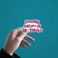 Staying Delulu is the Solulu sticker waterproof vinyl decal for laptop, bike, car & bottle