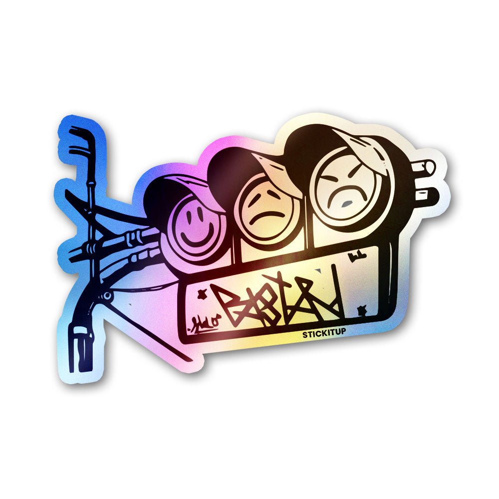Stoplight Moods Holographic Stickers waterproof vinyl decal for laptop, bike, car & bottle