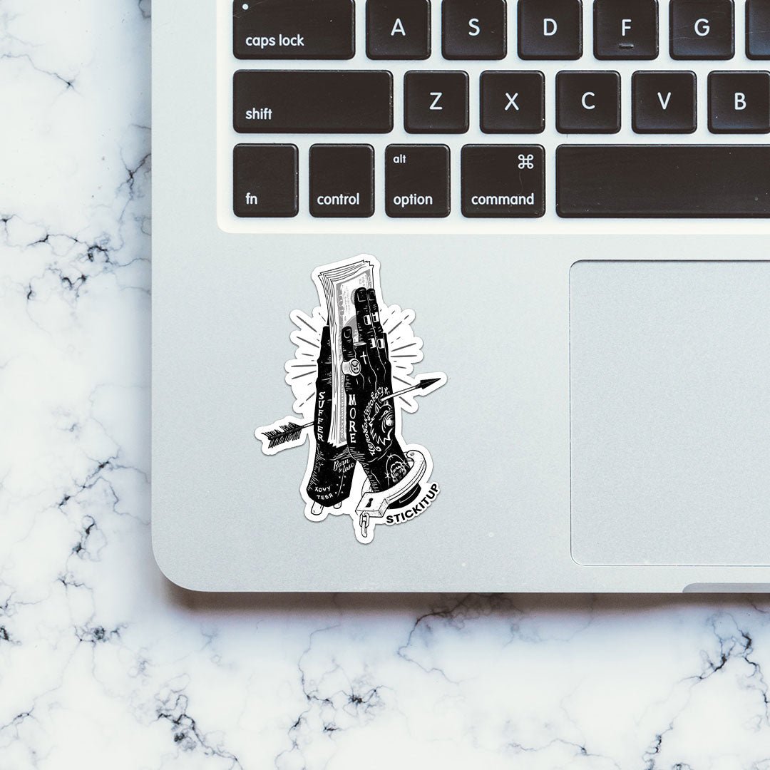 SUFFER MORE Sticker waterproof vinyl decal for laptop, bike, car & bottle