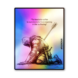 Suffering Sticker Holographic Stickers waterproof vinyl decal for laptop, bike, car & bottle