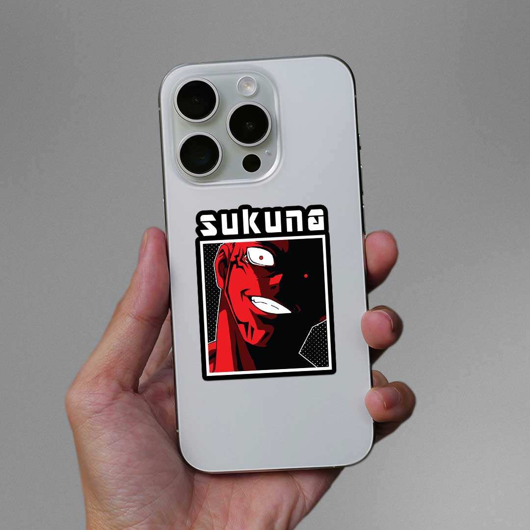 Sukuna Sticker waterproof vinyl decal for laptop, bike, car & bottle