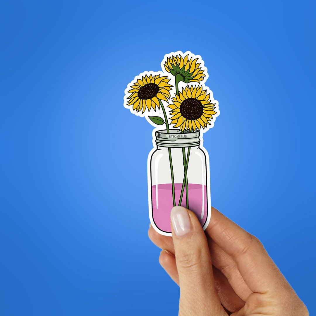 Sunflowers in Vase Sticker - Stickers | STICK IT UP