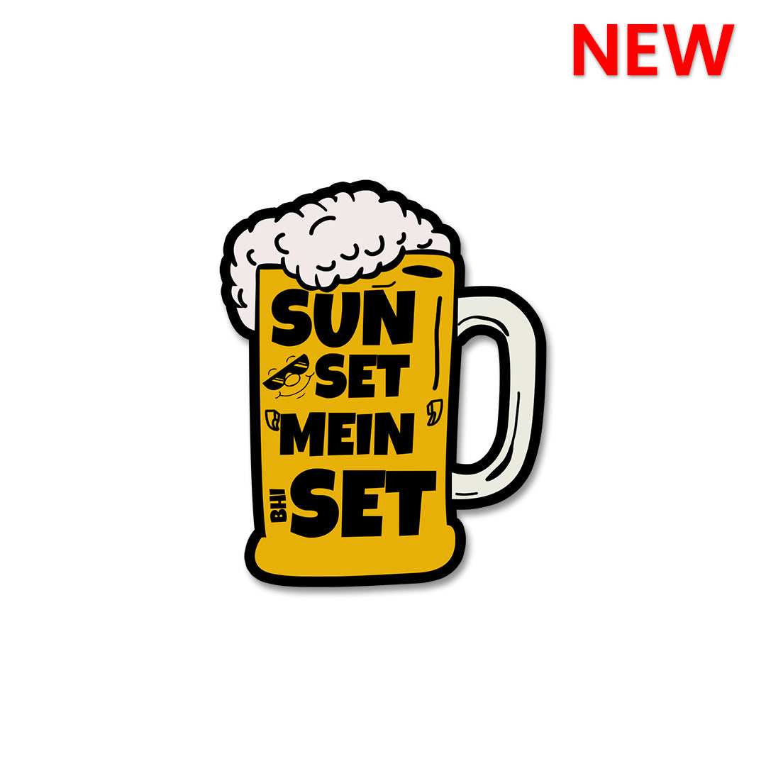 Sunset Mein Bhi Set Sticker waterproof vinyl decal for laptop, bike, car & bottle