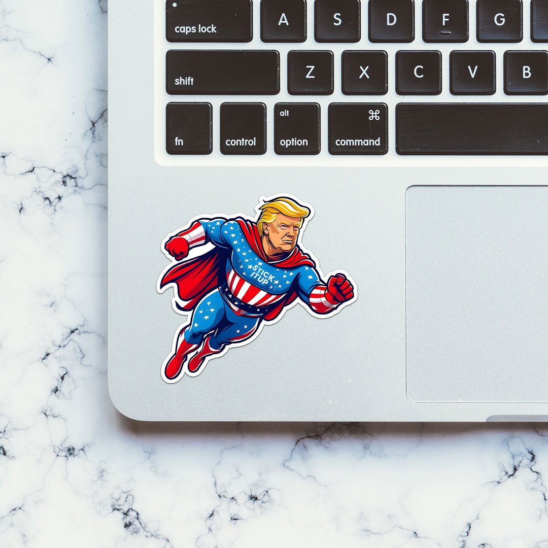Super Trump Sticker waterproof vinyl decal for laptop, bike, car & bottle