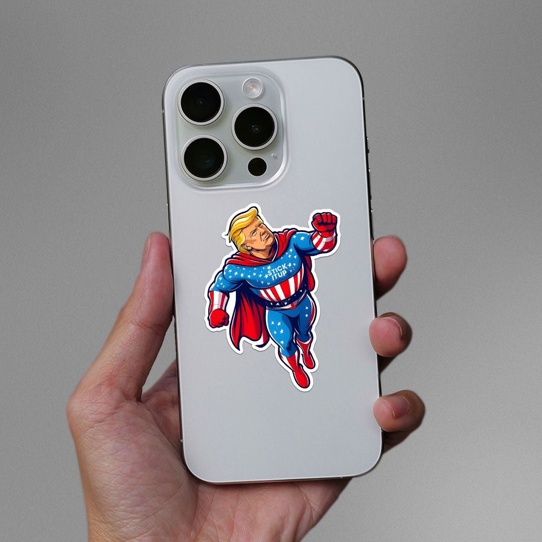 Super Trump Sticker waterproof vinyl decal for laptop, bike, car & bottle