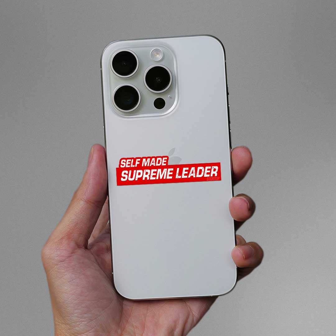 Supreme Leader Sticker waterproof vinyl decal for laptop, bike, car & bottle