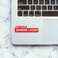 Supreme Leader Sticker waterproof vinyl decal for laptop, bike, car & bottle