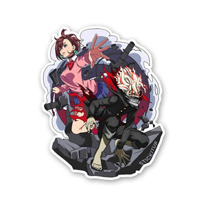 Takakura & Ayase Sticker waterproof vinyl decal for laptop, bike, car & bottle