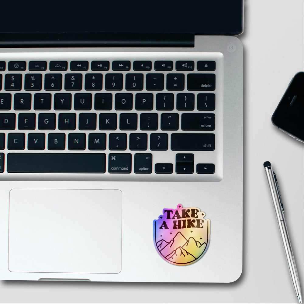 Take a Hike Holographic Stickers waterproof vinyl decal for laptop, bike, car & bottle