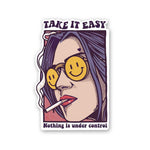 Take It Easy Sticker waterproof vinyl decal for laptop, bike, car & bottle