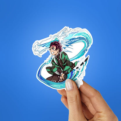 Tanjiro water breathing forms Sticker - STICK IT UP