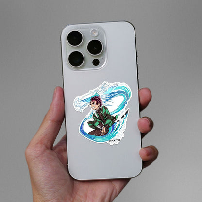 Tanjiro water breathing forms Sticker - STICK IT UP