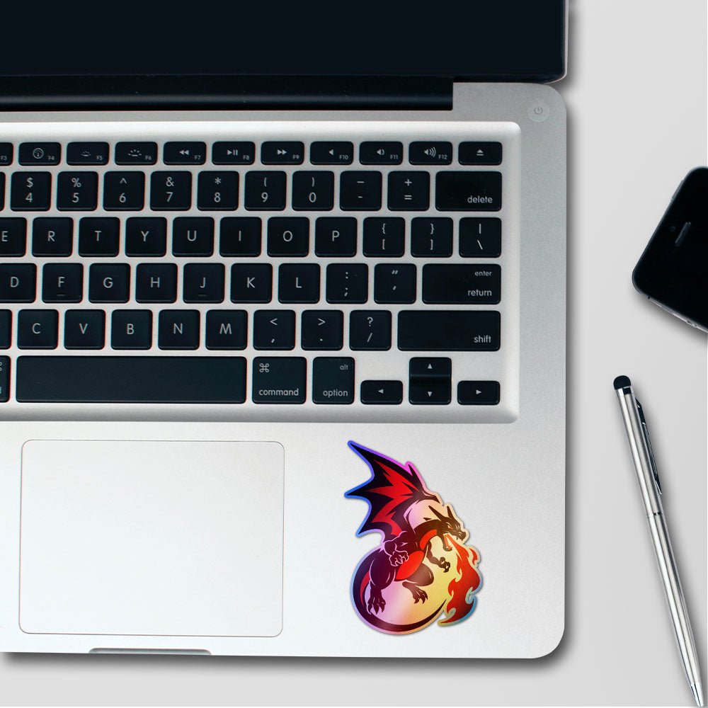 Tattoo Dragon Holographic Stickers waterproof vinyl decal for laptop, bike, car & bottle