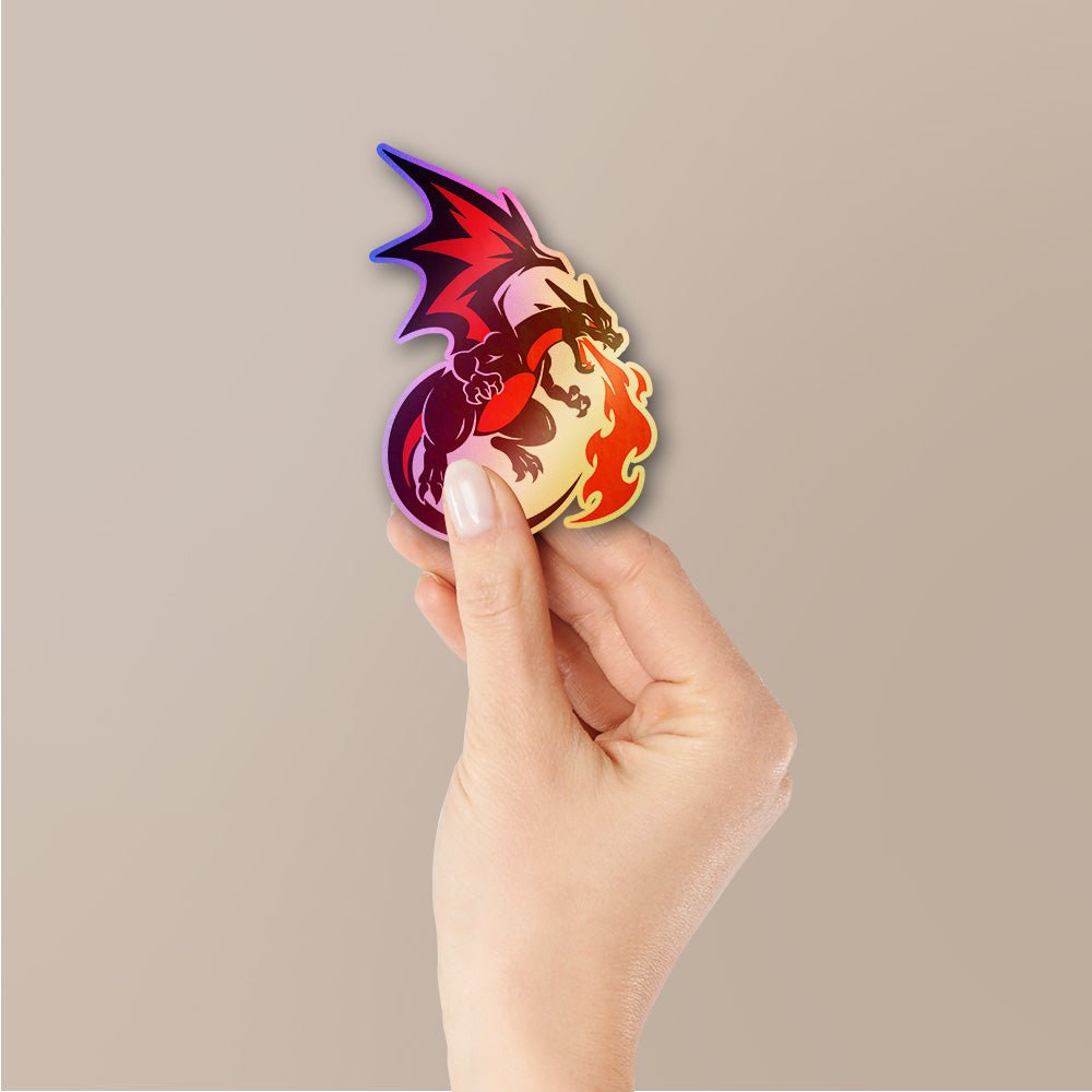 Tattoo Dragon Holographic Stickers waterproof vinyl decal for laptop, bike, car & bottle