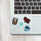 Taurus Mini Sticker Sheet waterproof vinyl decal for laptop, bike, car & bottle