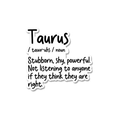 Taurus Sticker waterproof vinyl decal for laptop, bike, car & bottle