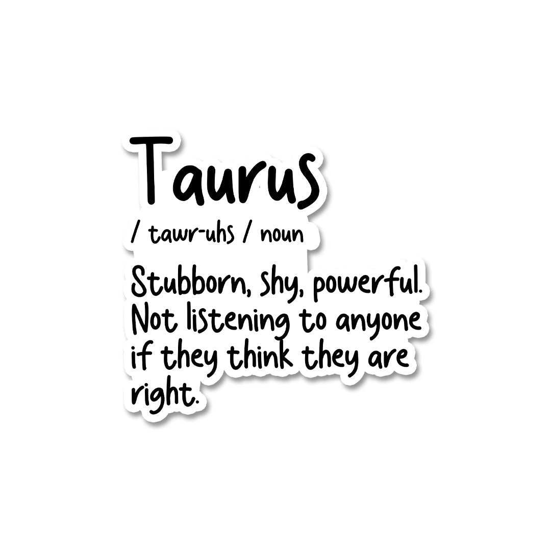 Taurus Sticker waterproof vinyl decal for laptop, bike, car & bottle