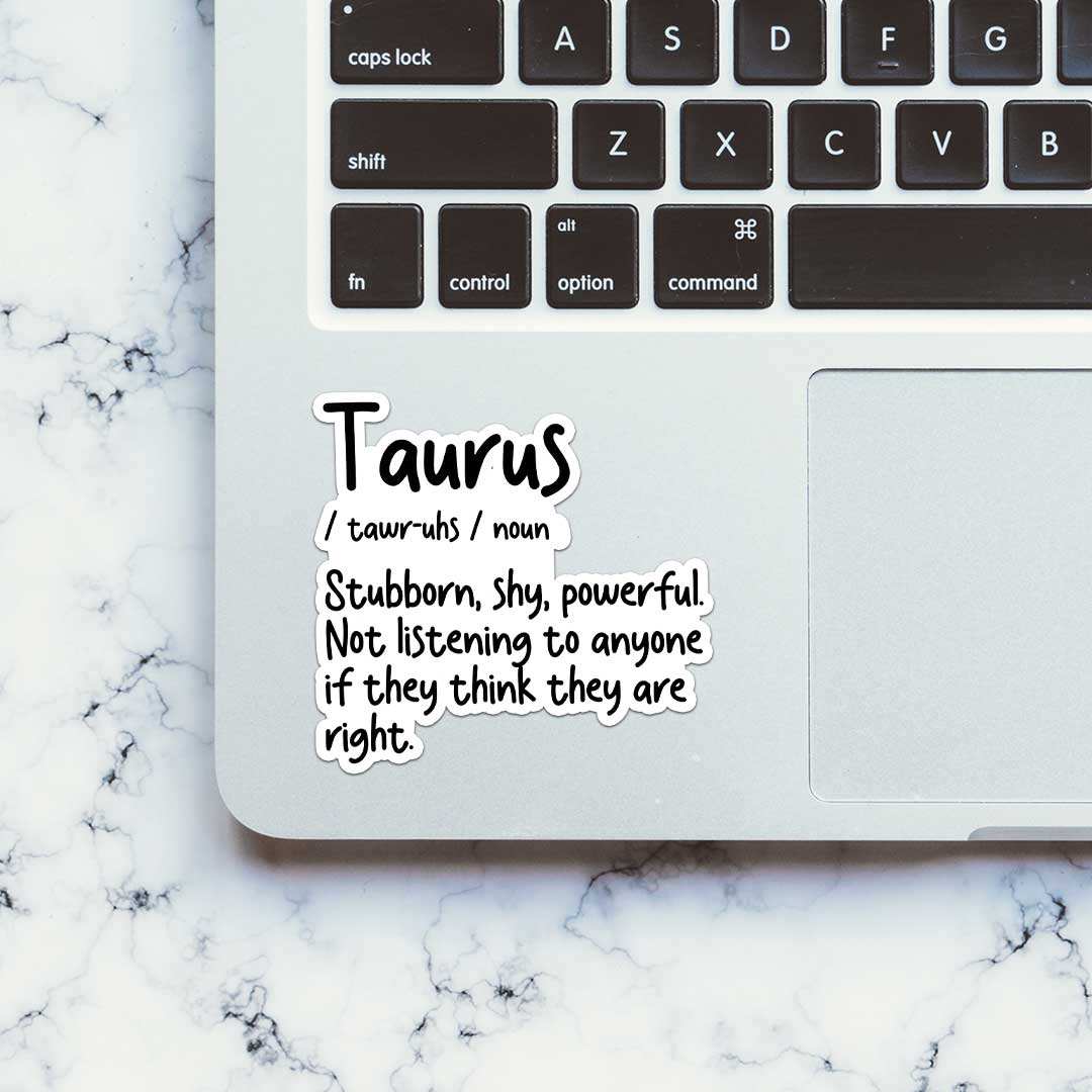 Taurus Sticker waterproof vinyl decal for laptop, bike, car & bottle