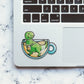 Tea Rex Glitter Sticker waterproof vinyl decal for laptop, bike, car & bottle
