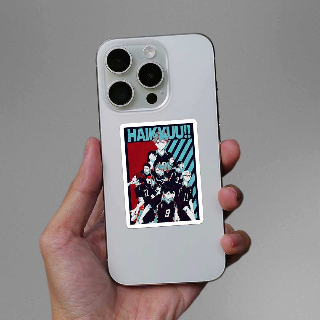 Team Haikyuu Sticker waterproof vinyl decal for laptop, bike, car & bottle