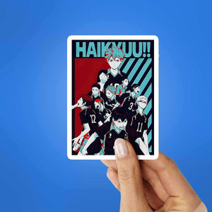 Team Haikyuu Sticker waterproof vinyl decal for laptop, bike, car & bottle