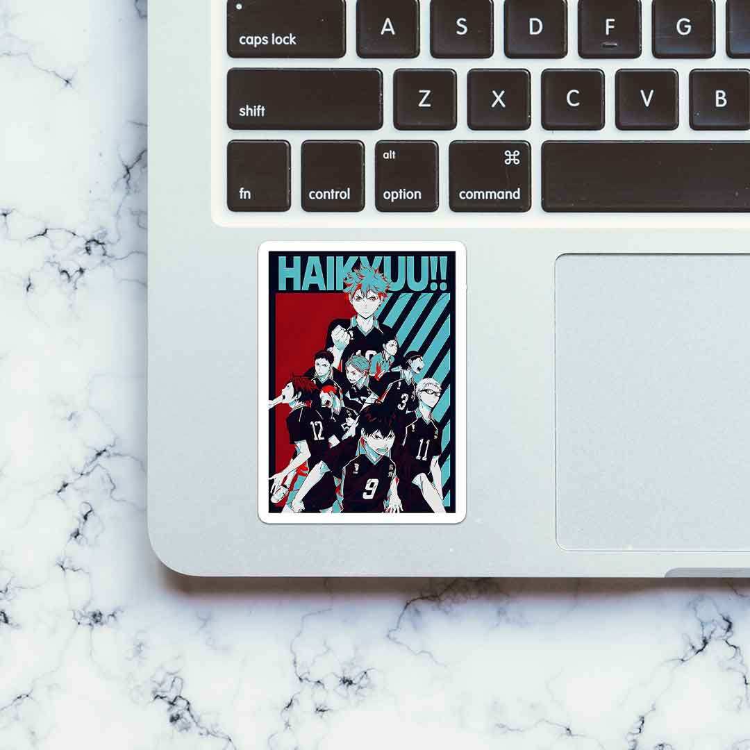 Team Haikyuu Sticker waterproof vinyl decal for laptop, bike, car & bottle