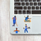 Team India Mini Sticker Sheet waterproof vinyl decal for laptop, bike, car & bottle