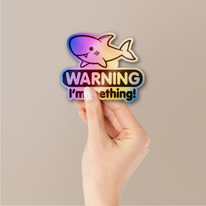 Teething Sticker Holographic Stickers waterproof vinyl decal for laptop, bike, car & bottle