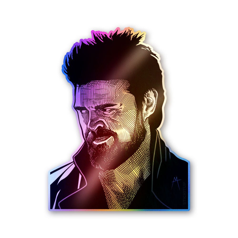 The Butcher In Black Holographic Stickers - Holographic stickers | STICK IT UP